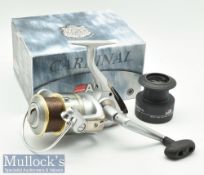Fine Abu Garcia Cardinal 106i spinning reel in makers box – c/w contrasting black 106i spare