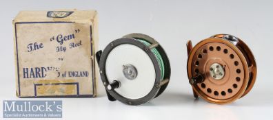 Hardy Bros England Gem 3 1/4” alloy trout fly reel in original box with line, together with a