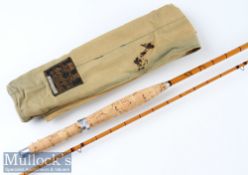 Fine Hardy Bros Alnwick “The CC de France” Palakona fly rod ser. no. H28851 – 9ft 2pc - clear