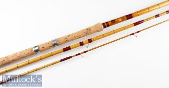 Fine A E Rudge & Son Redditch “Float Fisher” Spanish Reed/Split Cane rod fully refurbished – 12ft