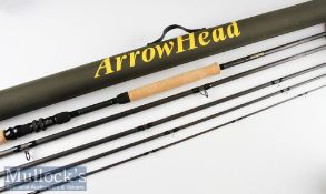 Fine Michael Evans Arrowhead “Speycaster” Carbon Salmon Fly Rod – 15ft 5pc line 9/11# - fuji style