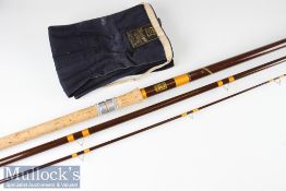 Good Hardy Bros Made in England “Matchmaker” Fibalite float rod – 13ft 3pc with amber agate lined