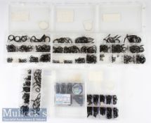 Large Quantity of unused SIC Lined Rod Rings in 6x compartmental plastic boxes, single leg rungs,