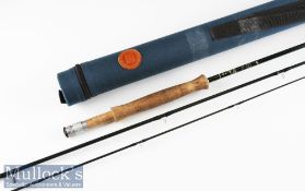 Good Hardy’s Made in England “Hardy Gem” carbon fly rod – 9ft 2pc line 6# - 2x Fuji style line