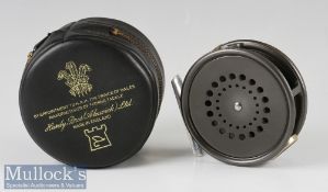 Hardy Bros England ‘Perfect’ 3 3/8” trout fly reel with grey agate line guide, smooth alloy foot, in