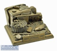 Scarce David Hughes Bronze Fishing Sculpture to Celebrate Shakespeare Centenary 1897-1997 – ltd ed