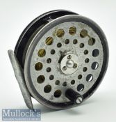 Scarce “The Fideliter’ No. AFR1 alloy trout fly reel - 3 7/16” dia , 3 screw drum release latch,
