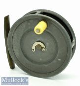 Early Hardy’s “Patent Uniqua” 3 1/8” alloy trout fly reel c1903 – stamped with makers straight