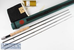 Fine unused Hardy Jet Sintrix Carbon Travel Fly rod – 9ft 4pc line 5# - still retaining the original
