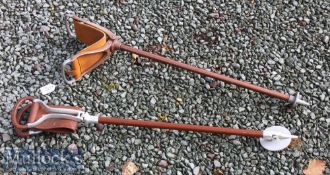 2x Leather Shooting Sticks measuring approx. 84cm