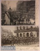 India & Punjab – Victory Parade of Indian Soldiers original antique WWI postcard showing Indian