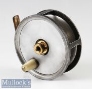 Hatton Bros of Hereford 3 ¾” Fly Reel Centabrake No1 patent 27023^ ivorine handle^ fixed check^