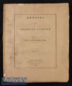 Americana – Memoirs of the American Academy of Arts and Sciences New Series Vol III 1848 includes