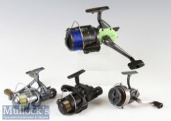 4x Assorted Spinning Reels including DAM Quick AT20^ Okuma Interceptor 30^ Silstar R722 and