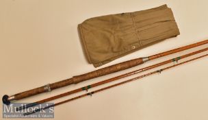 Alex Martin Scotia Sea Trout Fly Rod 10ft 4in split cane rod 3 piece cork handle^ delamination^