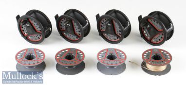 Leeda LC 80 fly reels and spools (8) 4x Leeda LC 80 lightweight reels with ‘U’ shaped line guide^