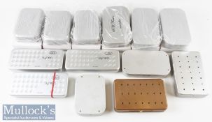 Selection of Assorted Fly Boxes (13) mostly appear unused with some used examples^ mostly of metal