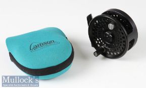 Lamson LP – 2 3 1/8” Ventilated Fly Reel black finished^ rear drag adjuster^ moves freely^ light