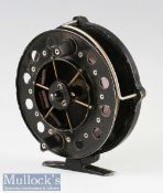 Mordex of Sheffield ‘The Merlin’ 4 ½” centrepin trotting reel with 6 spoke Aerial style drum^