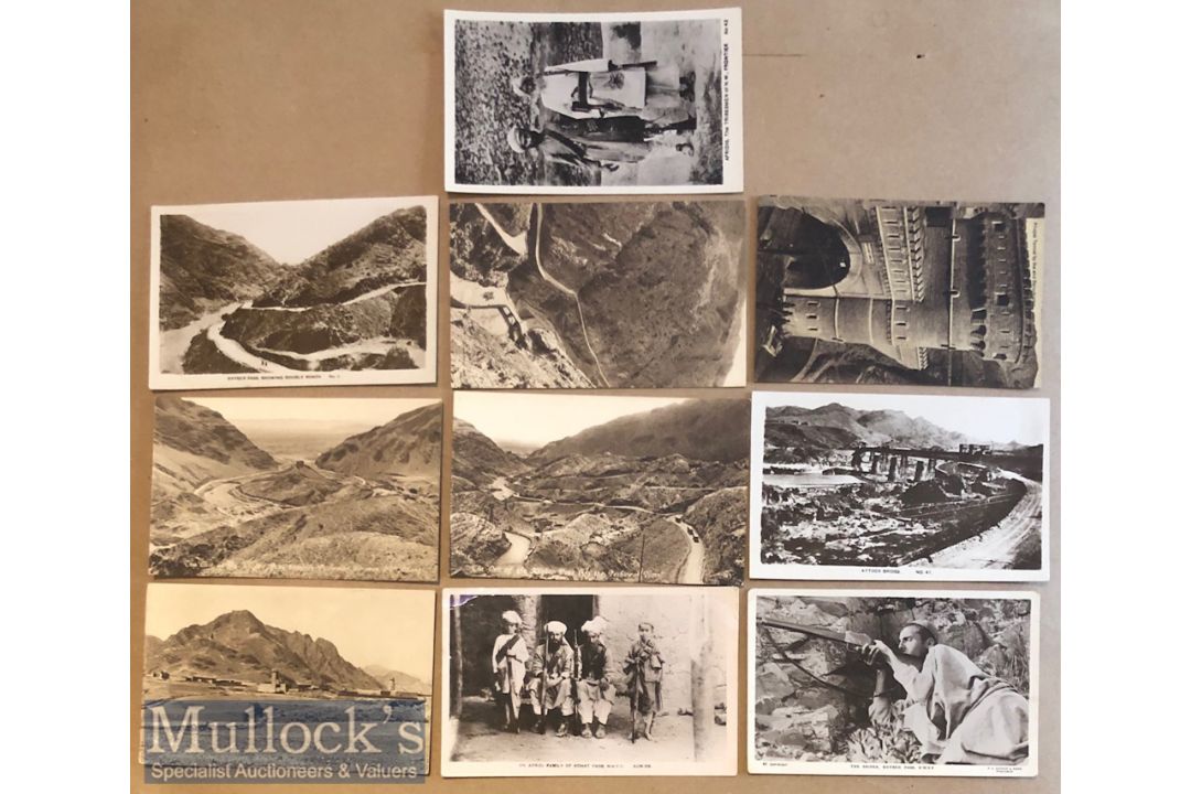Collection of (10) real photo & printed postcards of the N.W.F.P^ India c1900s. Set includes views
