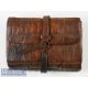 G Little & Co 63 Haymarket London Tooled Leather Fly Wallet internal parchment pages^ compartment - Image 1 of 2