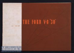 Automobilia - The Ford V8 “30” Saloon and Club Cabriolet Circa 1938 Sales Catalogue - A fine 12 page