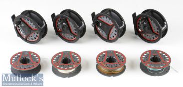 Leeda LC 60 fly reels and spools (8) 4x Leeda LC 60 lightweight reels with ‘U’ shaped line guide^