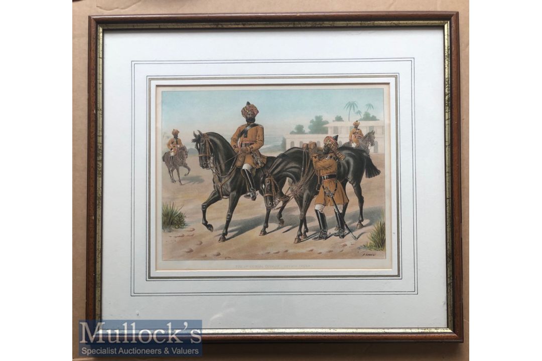 India - Original colour lithograph of the 1st Bengal cavalry review order c1900s by R Simkin. In - Image 1 of 2