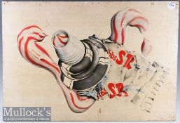 Vintage Toothpaste Advertising Board/Shop Display measures 89x61cm approx. on wood