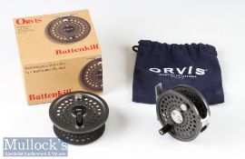 Orvis Battenkill Disc 5/6 alloy Fly Reel counterbalance handle^ twin line guide^ rear tensioner^