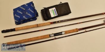 Pateke Morton 10ft #7/8 fibreglass fly rod with detachable cork handle^ Shakespeare cloth bag^