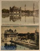 India Postcards (2) scenes of the Sikhs holiest shrine the golden temple of Amritsar^ Punjab.