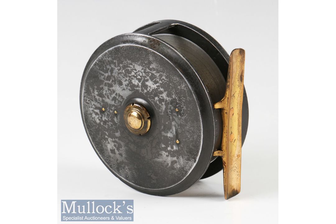 Hatton Bros of Hereford 3 ¾” Fly Reel Centabrake No1 patent 27023^ ivorine handle^ fixed check^ - Image 2 of 2