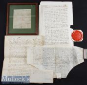 Red Wax Seal inscribed Victoria Dei Gratia Britanniar. Reg F D Sig: Inss: St Christopheri