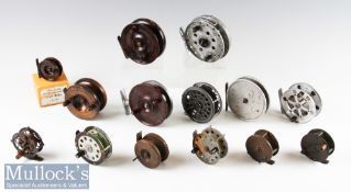Mixed Fishing Reel Selection (14) including Grice & Young Avon Royal Supreme^ ELO bakelite
