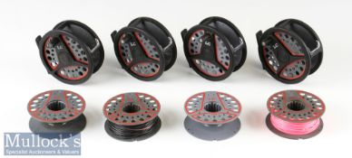 Leeda LC 100 fly reels and spools (8) 4x Leeda LC 100 lightweight reels with ‘U’ shaped line
