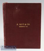 Merchant & Importer In Bombay. c1890s - P Roy & Co^ Bombay 2. A locally printed 28 page catalogue