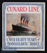 Maritime - Cunard Line “Over Eighty Years of Transatlantic Travel 1923 Travel Publication - a