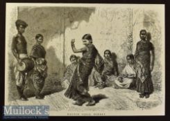 India – Original Engravings to include Bombay - Three original engravings 1875 to include