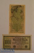 WWII Anti-Jewish Propaganda Banknotes inflation era German banknotes over-printed with Anti-