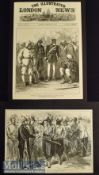 India & Punjab – Two Original Engravings 1876 Group of Survivors of the Defence of Lucknow 38x26cm