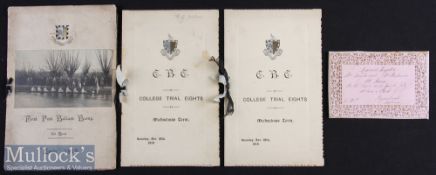 1919 First Post Bellum Bump 3rd Boat 'Lents' Signed Menu signed to reverse by participants to the