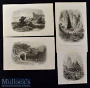 India - c1860 Eight steel engravings depicting various scenes such as Sir Charles Napier Pursuing