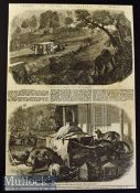 India - Perils of Dawk Travelling in India two original engravings and text 1858 ‘Appearance of a