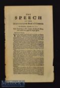 The Speech of the Speaker of the House of Commons 1715 ‘South Sea Company’ Sept 21^ upon