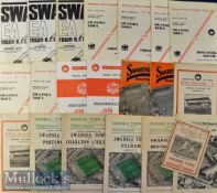 Selection of Swansea Town Home football programmes from 1955 onwards including 55/56