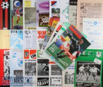 Interesting Selection of 1960s onwards European & Worldwide football programmes a collection of