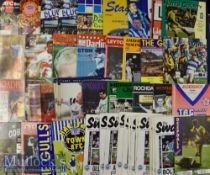 1986/87 to 1997/98 Swansea Town home and away football programmes various league fixtures
