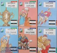 1991 Rugby World Cup Final etc Programmes (6): A5 glossy packed issues from Australia’s win over