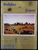 Very Rare 1963 Griquas v Australia Rugby Programme: Wallabies match programme on tour of S Africa,